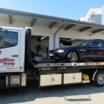 towing car