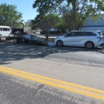 towing car